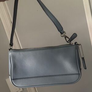 Coach Hamptons Leather Demi Pouch 7785 Vintage 2001 Pool Blue Bag